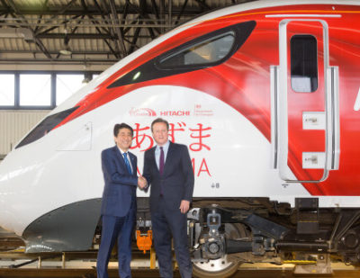 Japanese PM and Cameron Visit Hitachi Rail Site