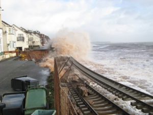 Climate Change and the railways: track damage at Dawlish