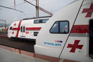 Stadler KISS Double Decked Trains Presented in Georgia