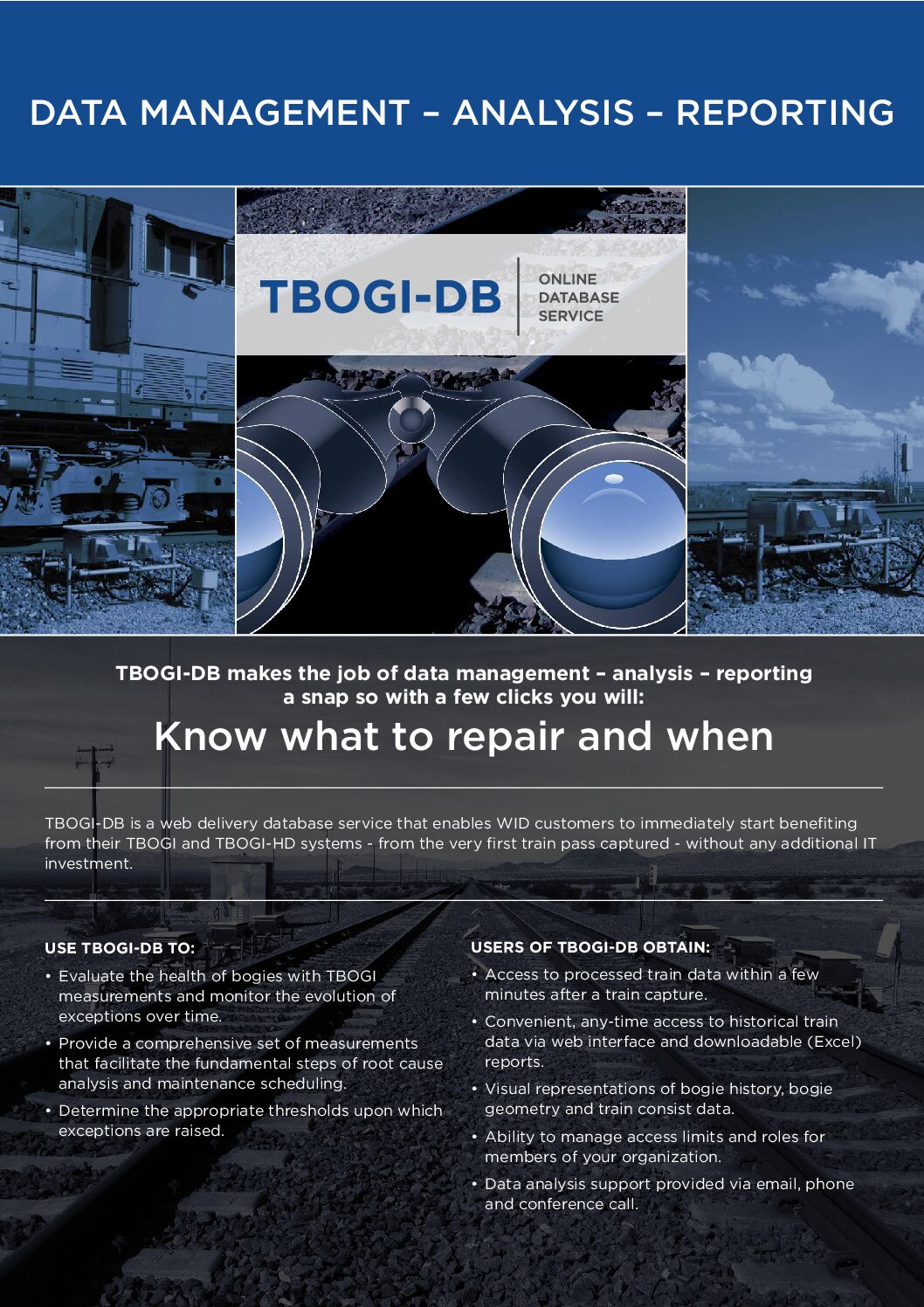 TBOGI DB – Rail Data Management and Analysis – English