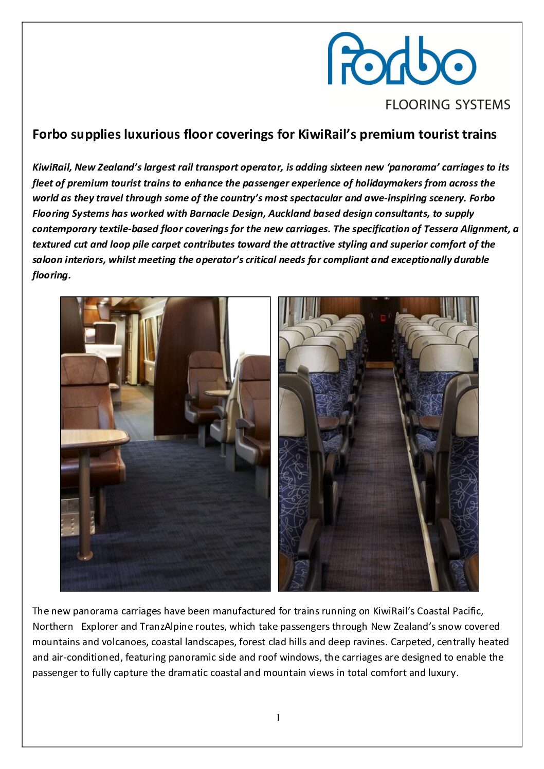 Forbo Flooring – KiwiRail Case Study