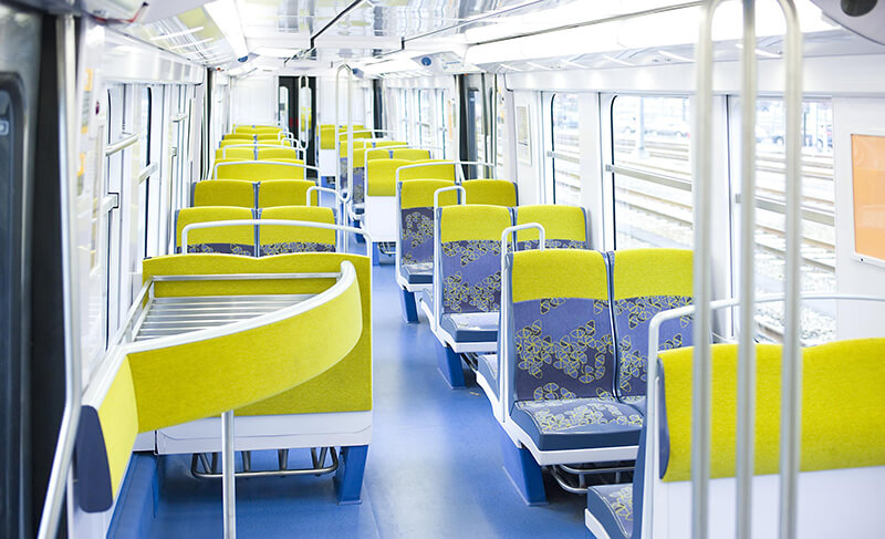 RER B train interiors