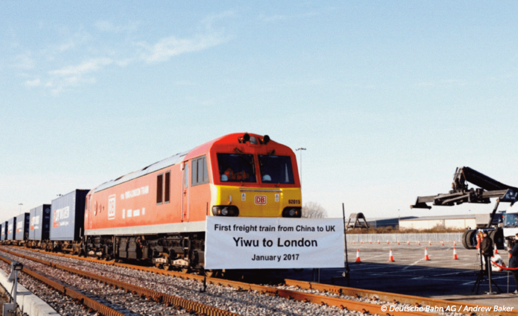 First freight train from china to london