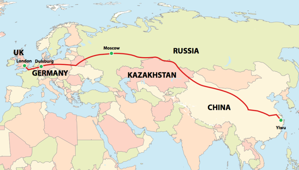 The New Silk Road Route