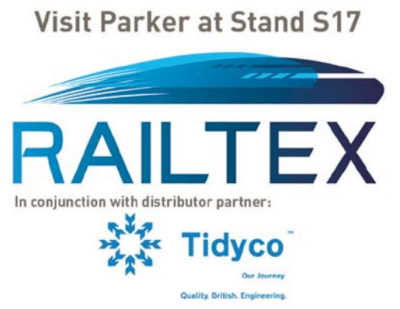 Parker Hannifin Partners with Tidyco to Showcase Motion and Control Solutions for the Rail Industry at Railtex 2017