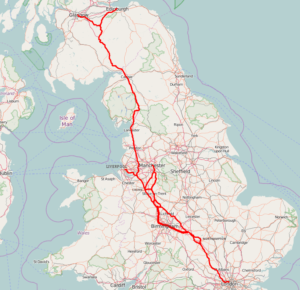 West Coast Main Line Map