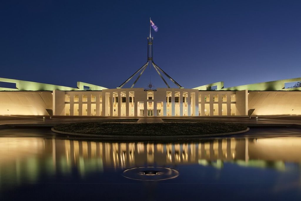 Parliament House, Canberra, a budget for rail