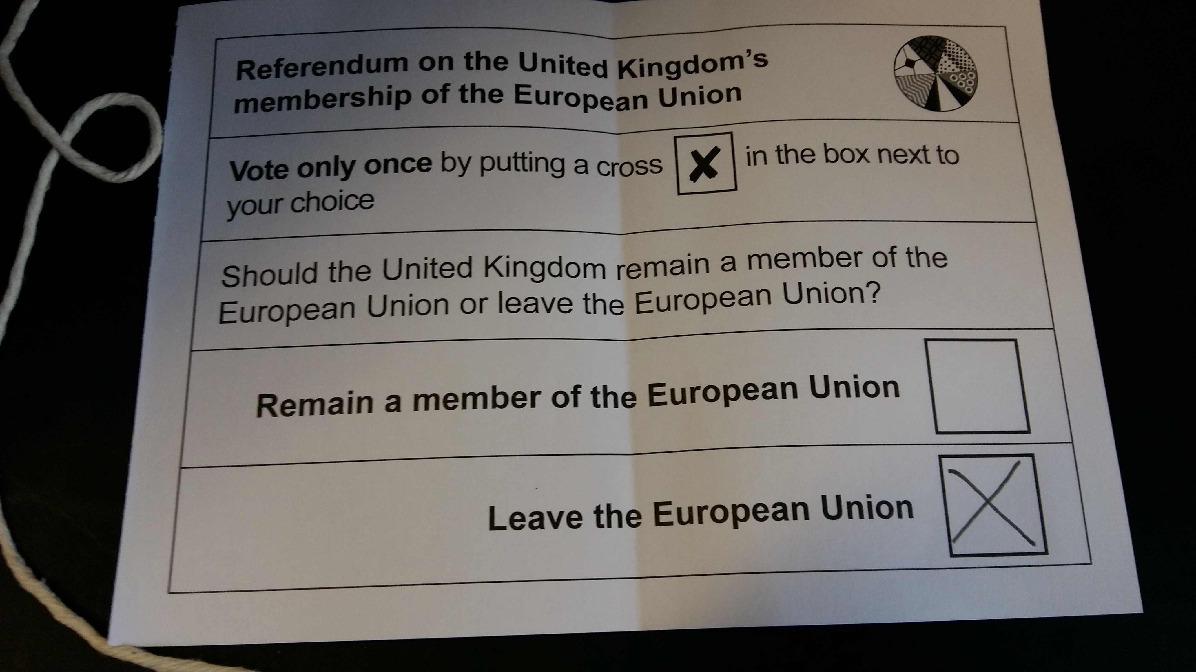 Brexit polling card