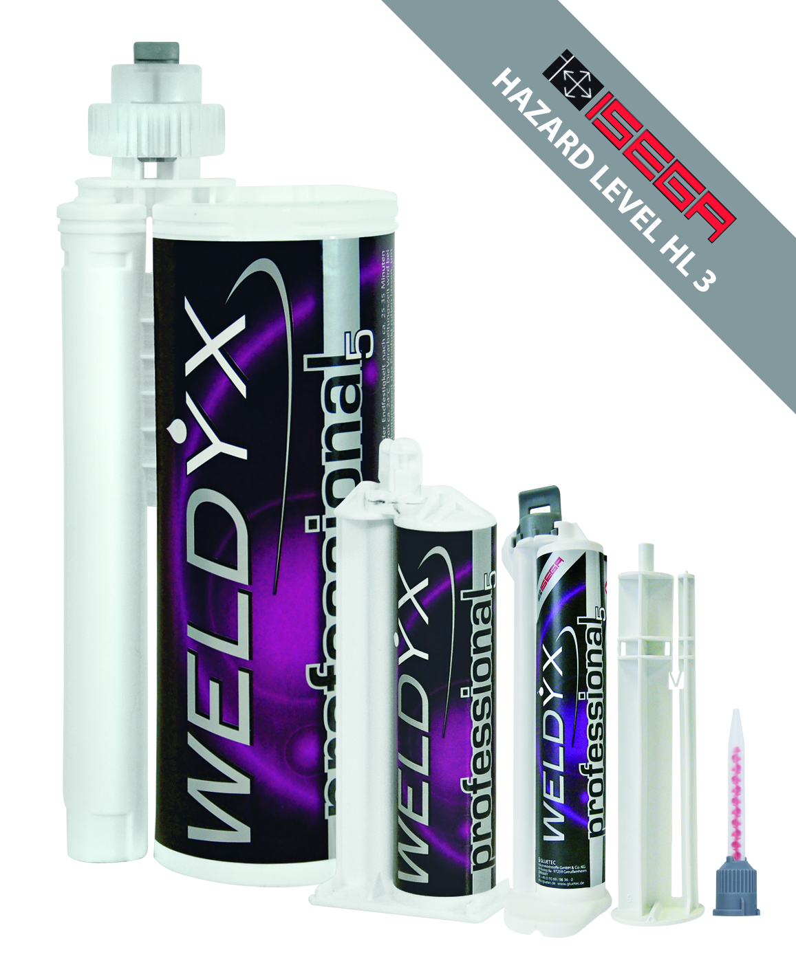 WELDYX PROFESSIONAL 5: Certified High-performance adhesive with 5 min open time, Hazard Level 3