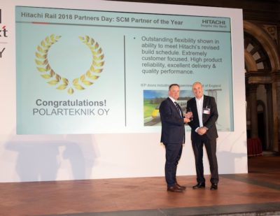 Polarteknik Awarded SCM Partner of the Year 2018 by Hitachi Rail