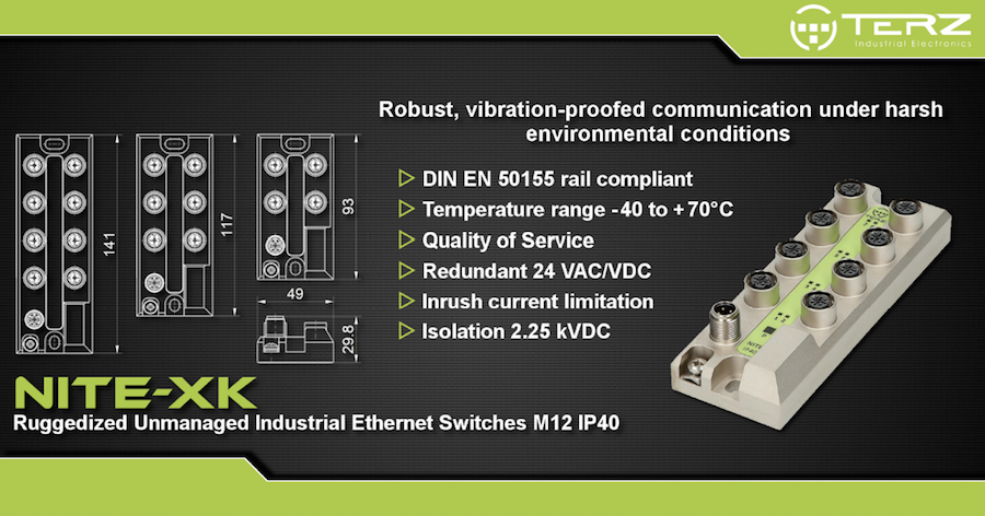 Shock and Vibration Resistant Industrial Ethernet Switches