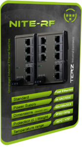 TERZ Industrial Ethernet Switch RJ45 flat
