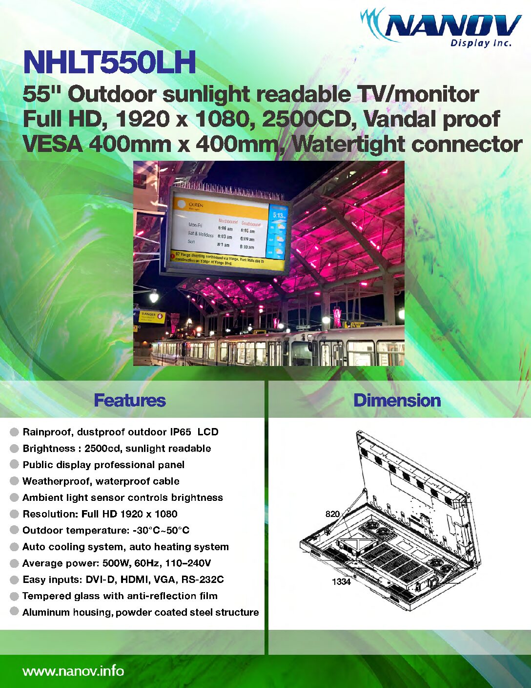 Outdoor Real-Time Information LCD Signs