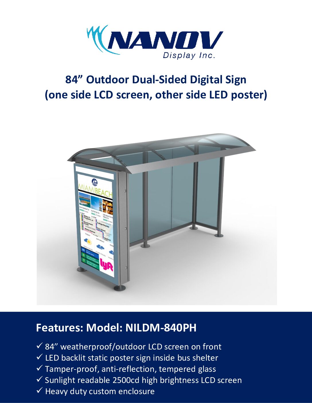 84” Outdoor Dual-Sided Digital Sign