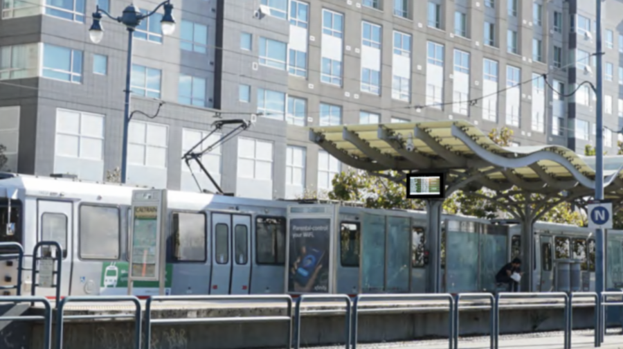 Outdoor Transit Station Display