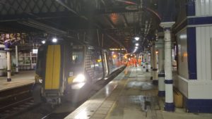 First successful electric train test run between Stirling and Alloa