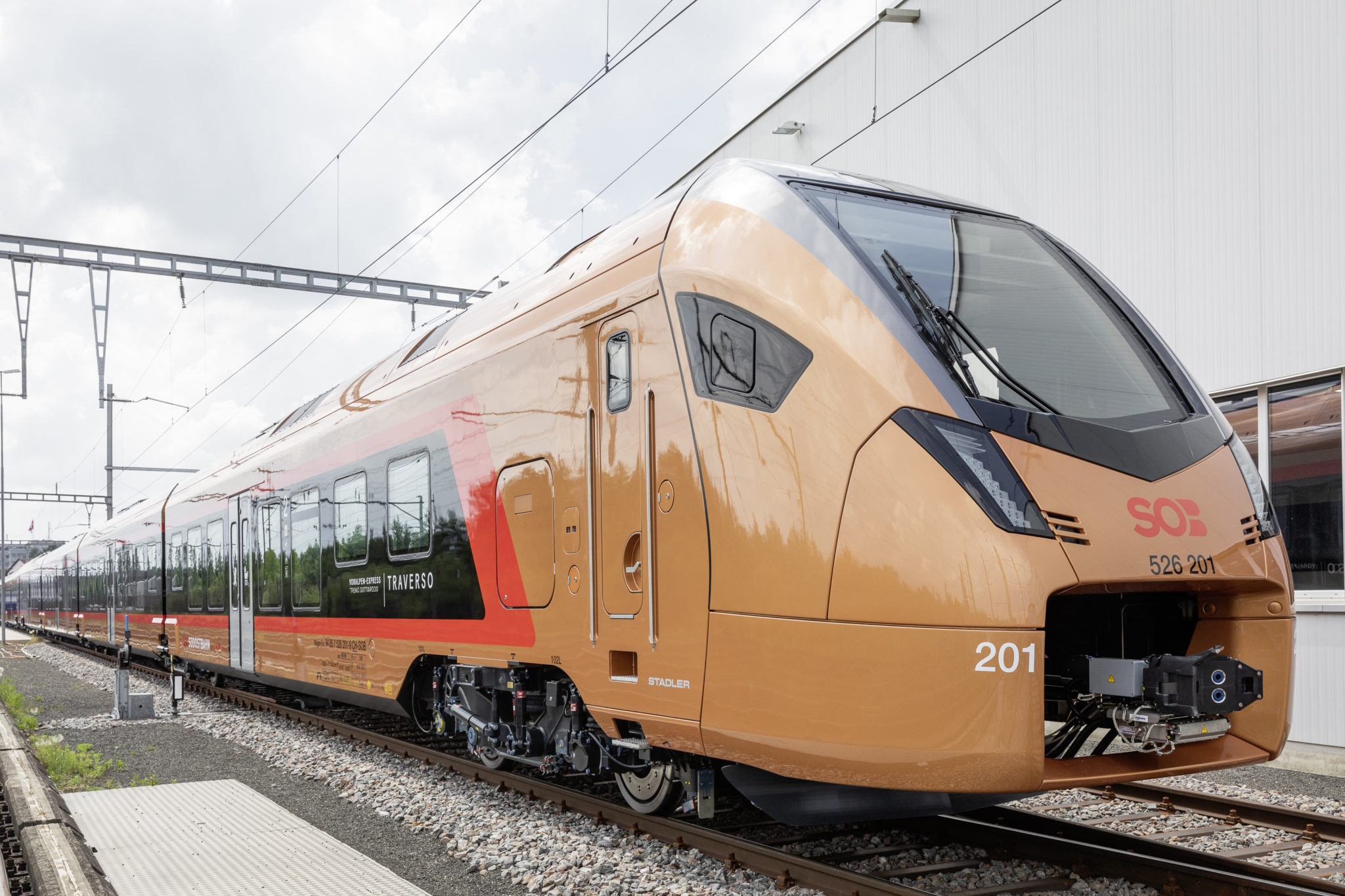 One of the Stadler FLIRT Traverso trains