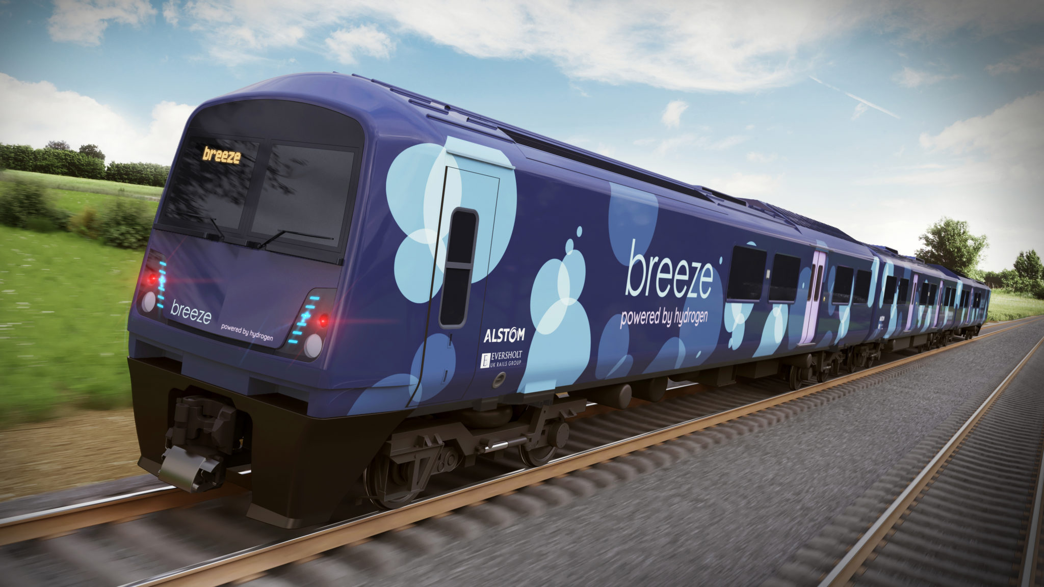 Alstom's new hydrogen train design - the Breeze train
