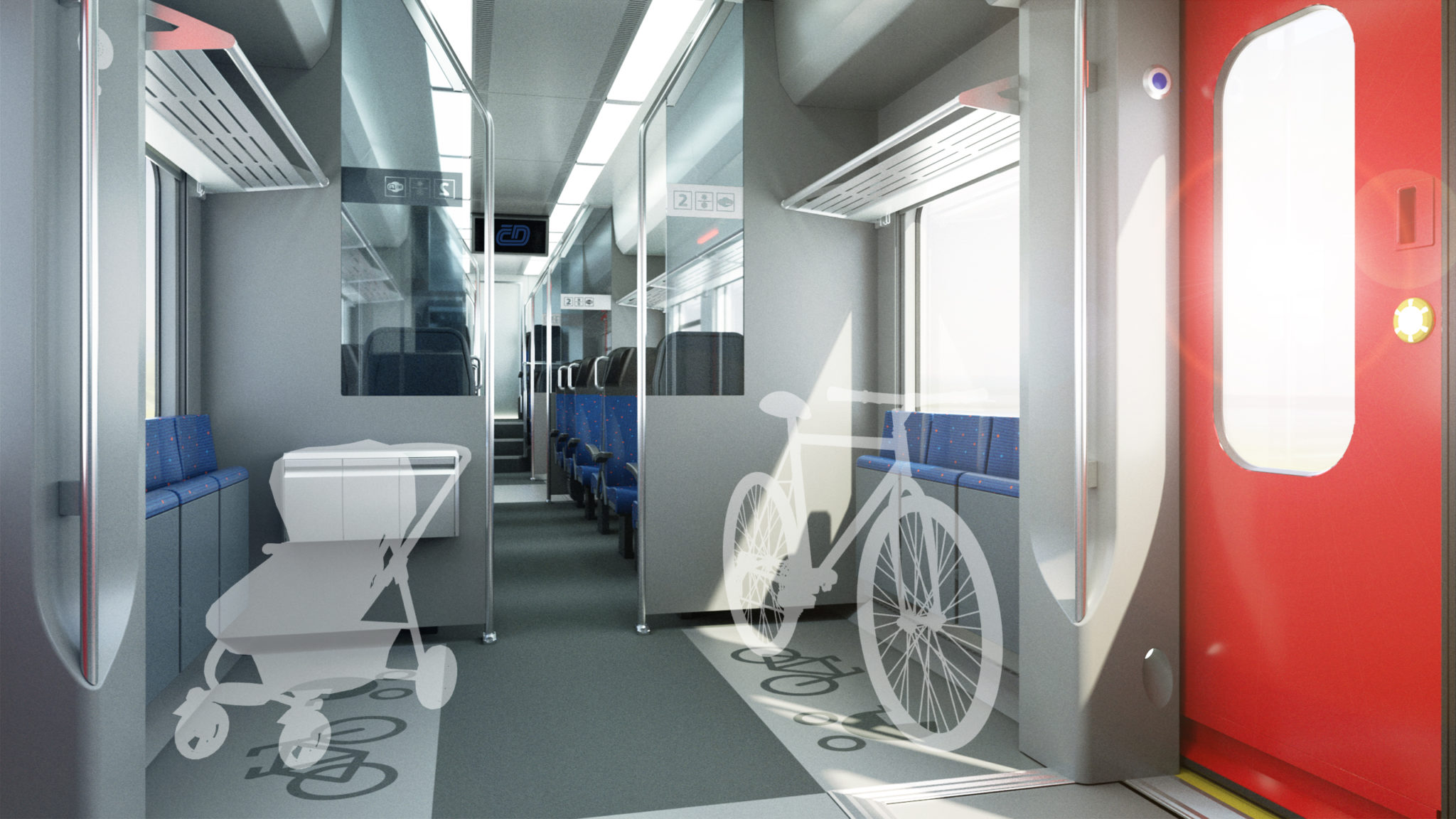 Skoda RegioPanter interior visualisation - bike storage