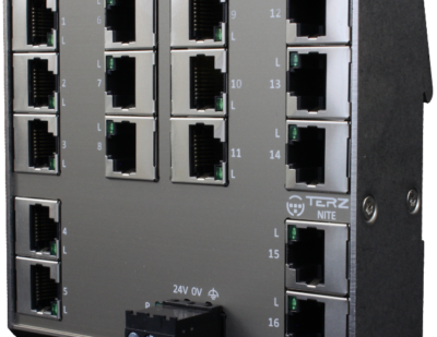 Flat Compact RJ45 Industrial Ethernet Switch with 16 Ports