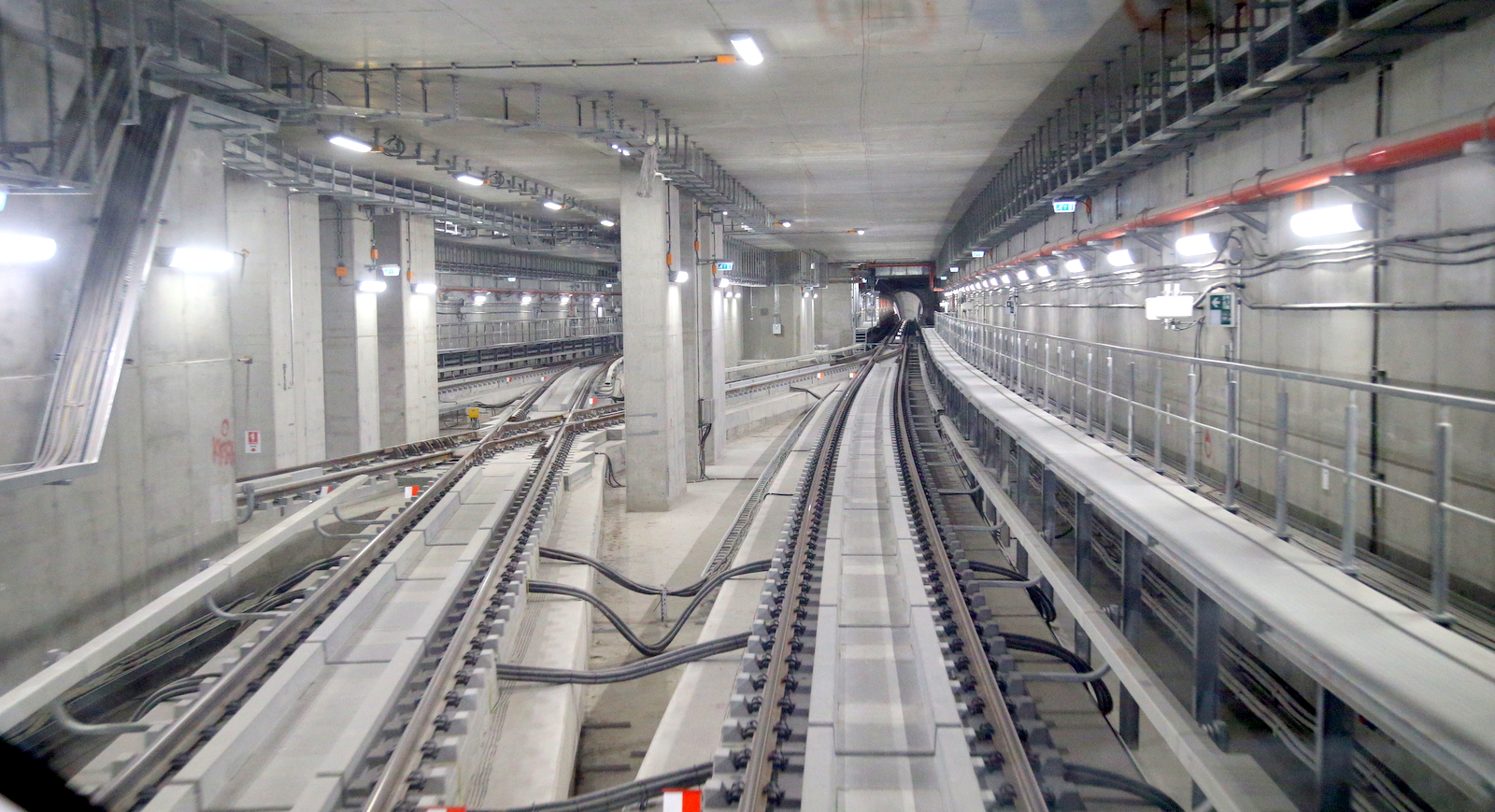 Tunnel along the new Doha Metro Red Line