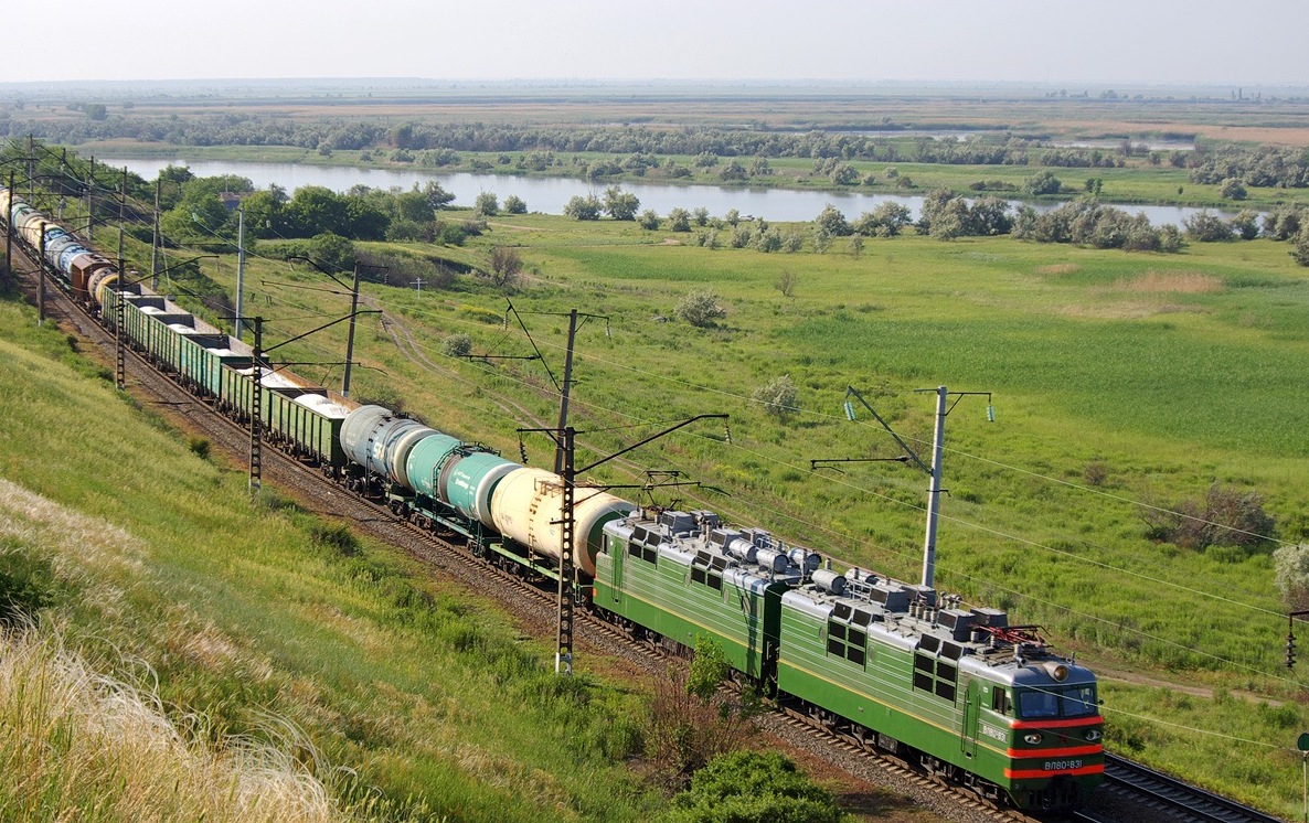 Freight train in Russia