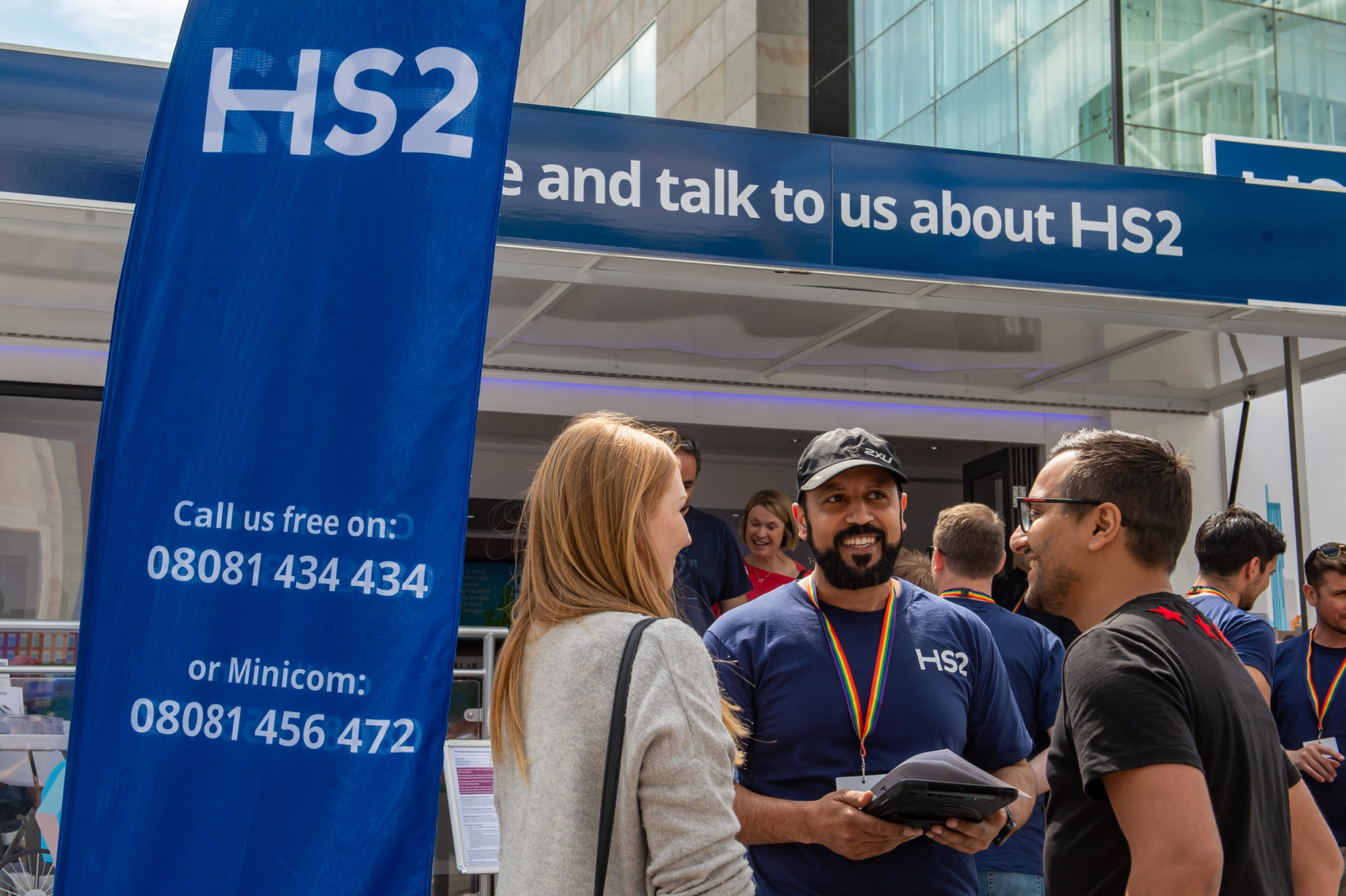 The HS2 Community Engagement trailer at Birmingham Pride