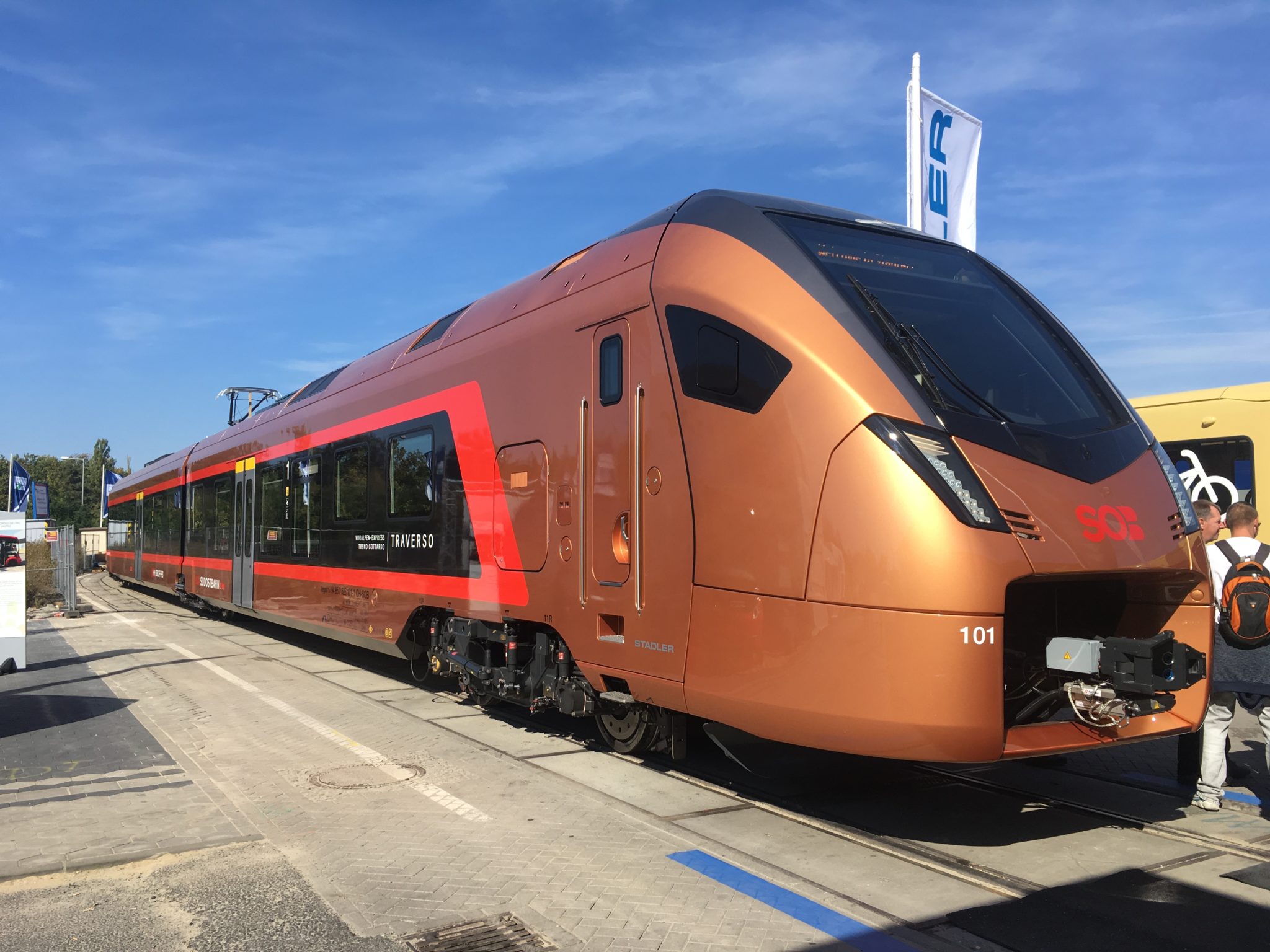 Stadler FLIRT Traverso for SOB at InnoTrans 2018