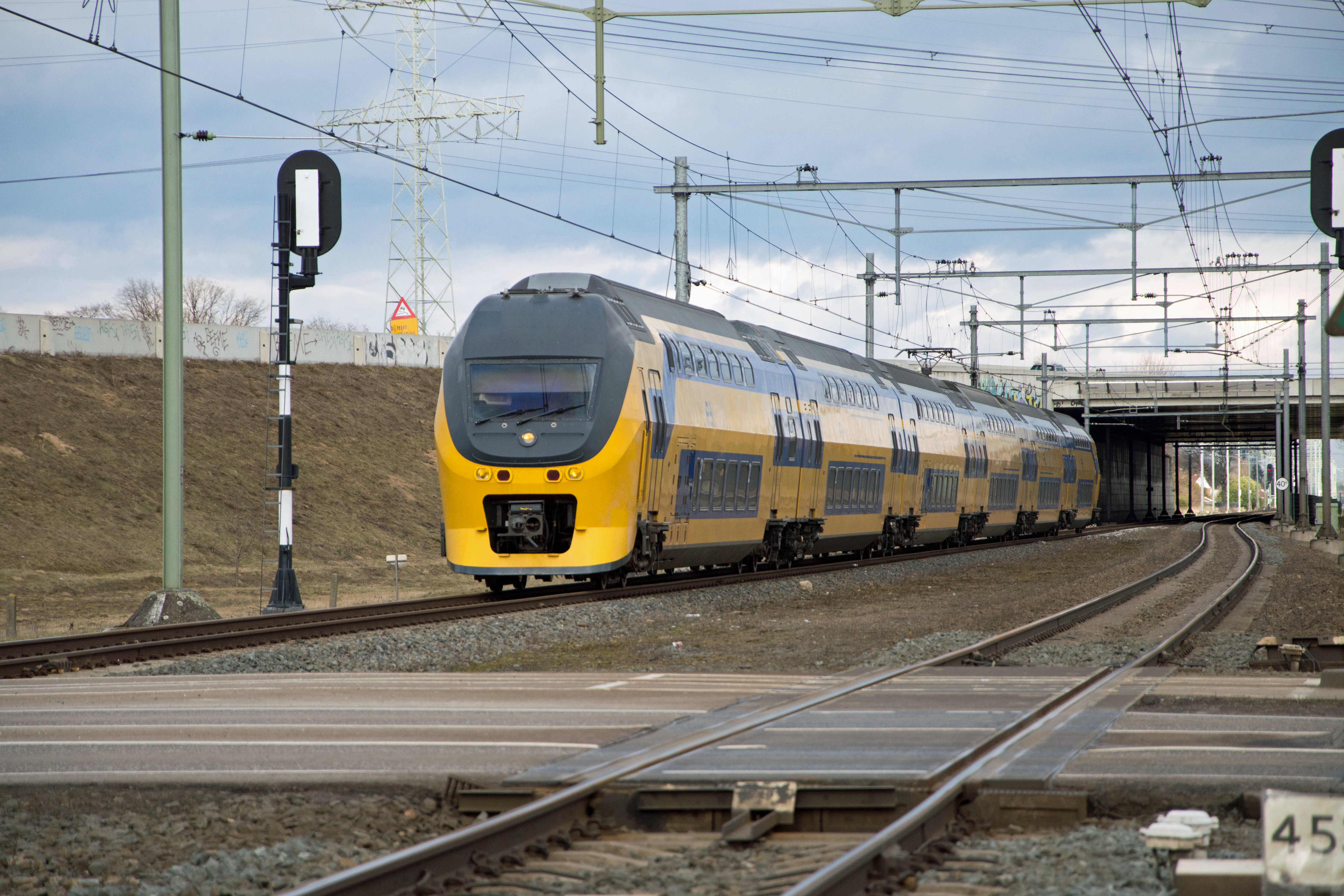 Double-decker passenger train Netherlands