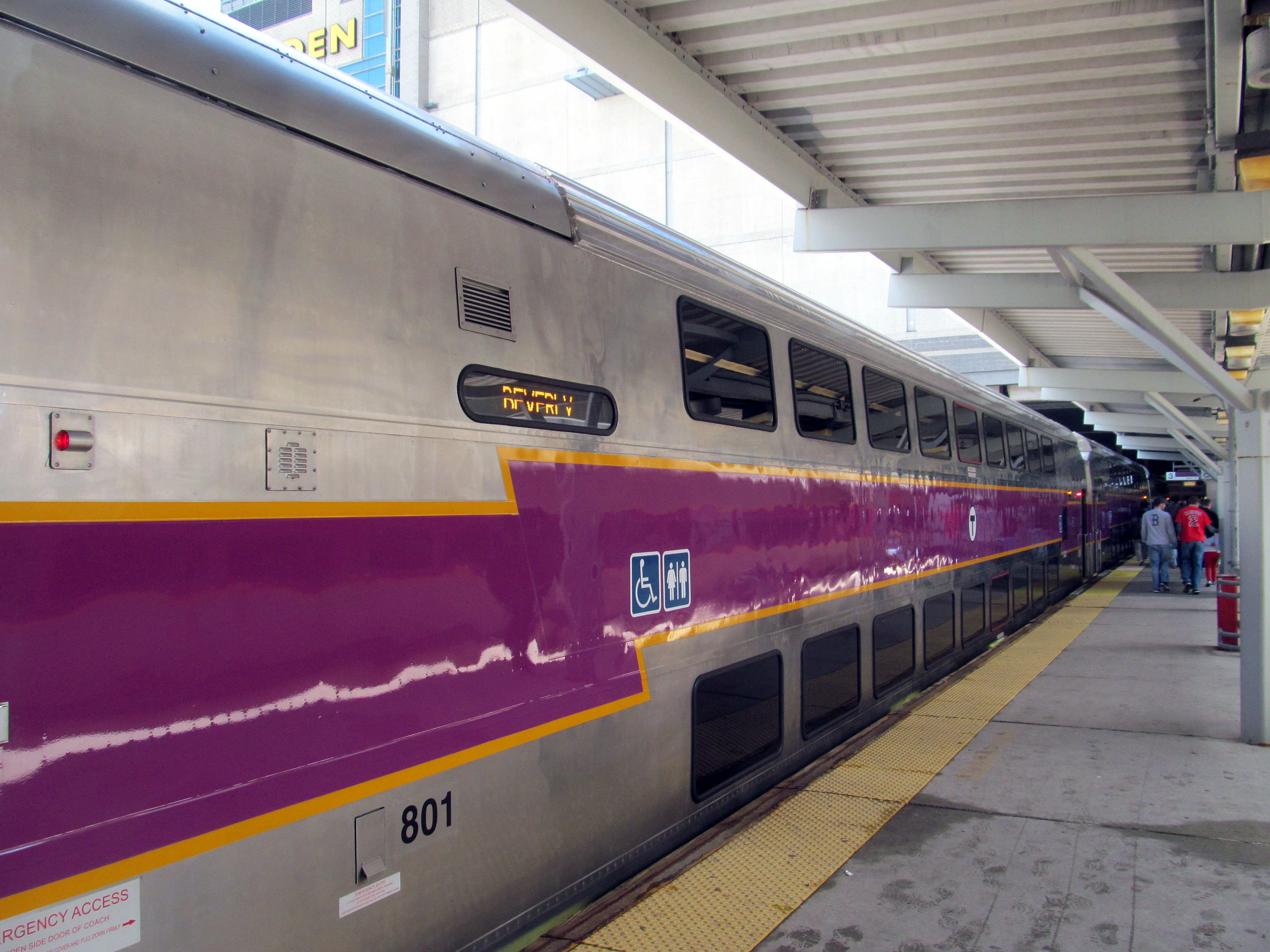 A Hyundai-Rotem double-decker train for MBTA