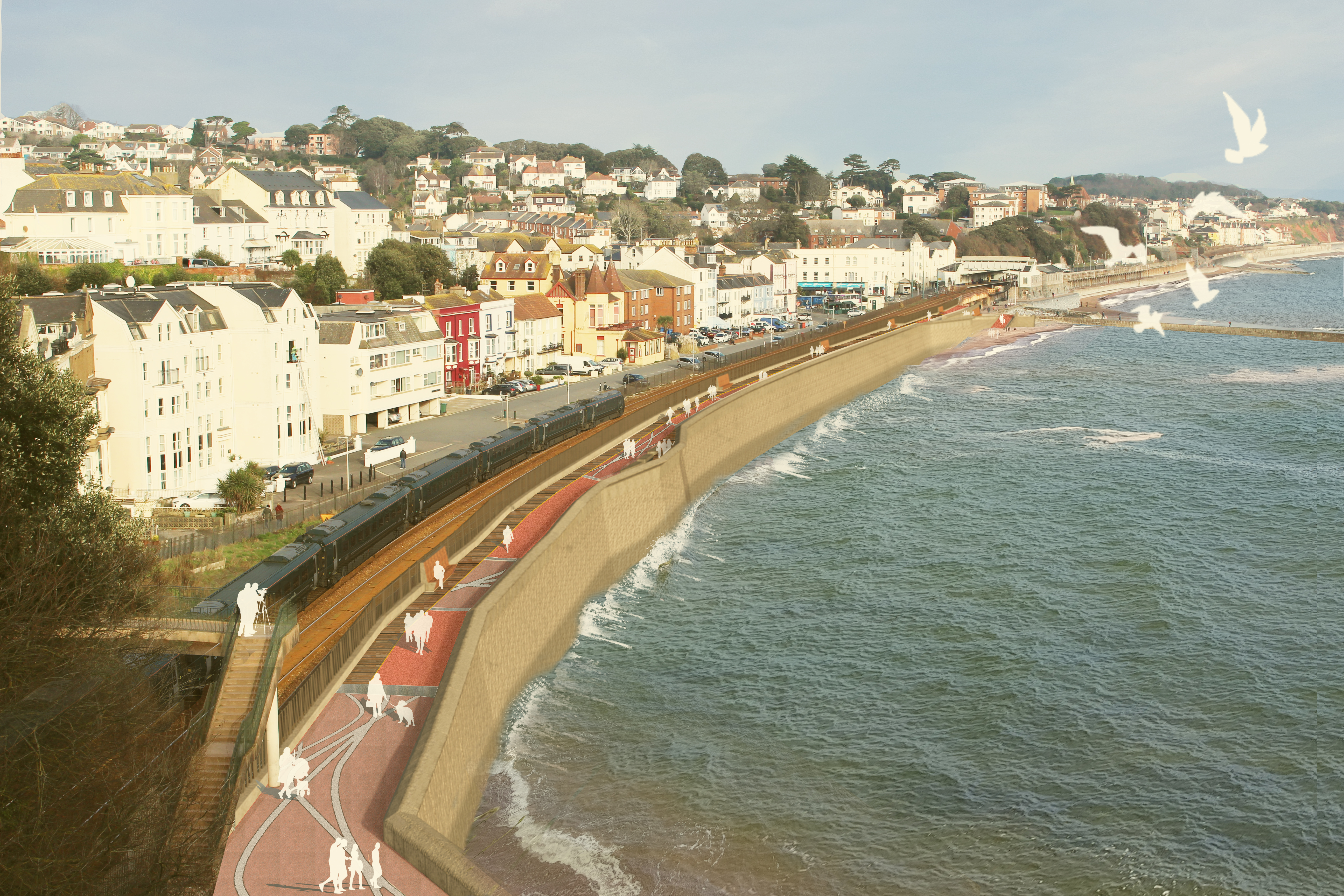 new Dawlish sea wall