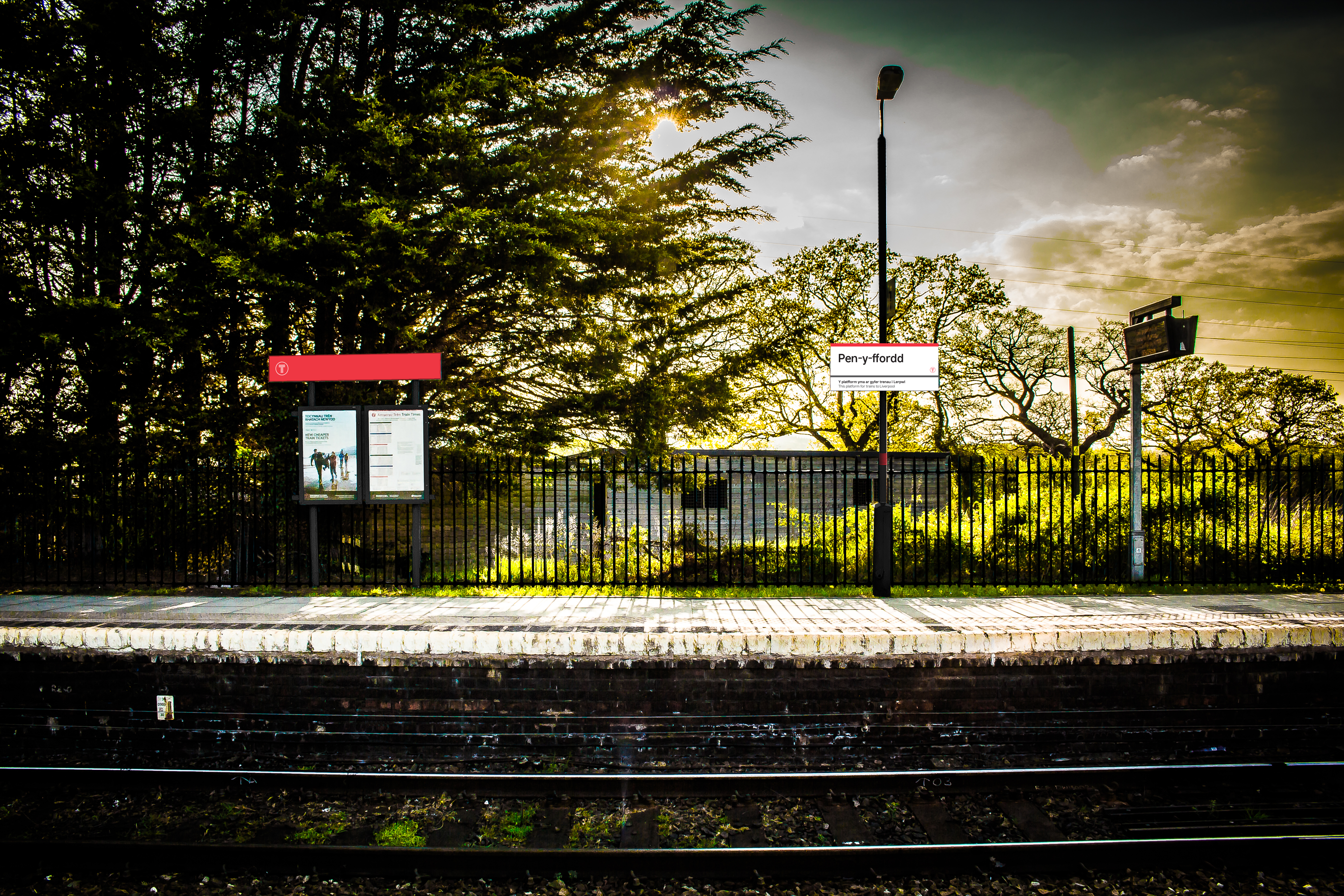an artist's impression of how Pen y Ffordd Station will look with new signage