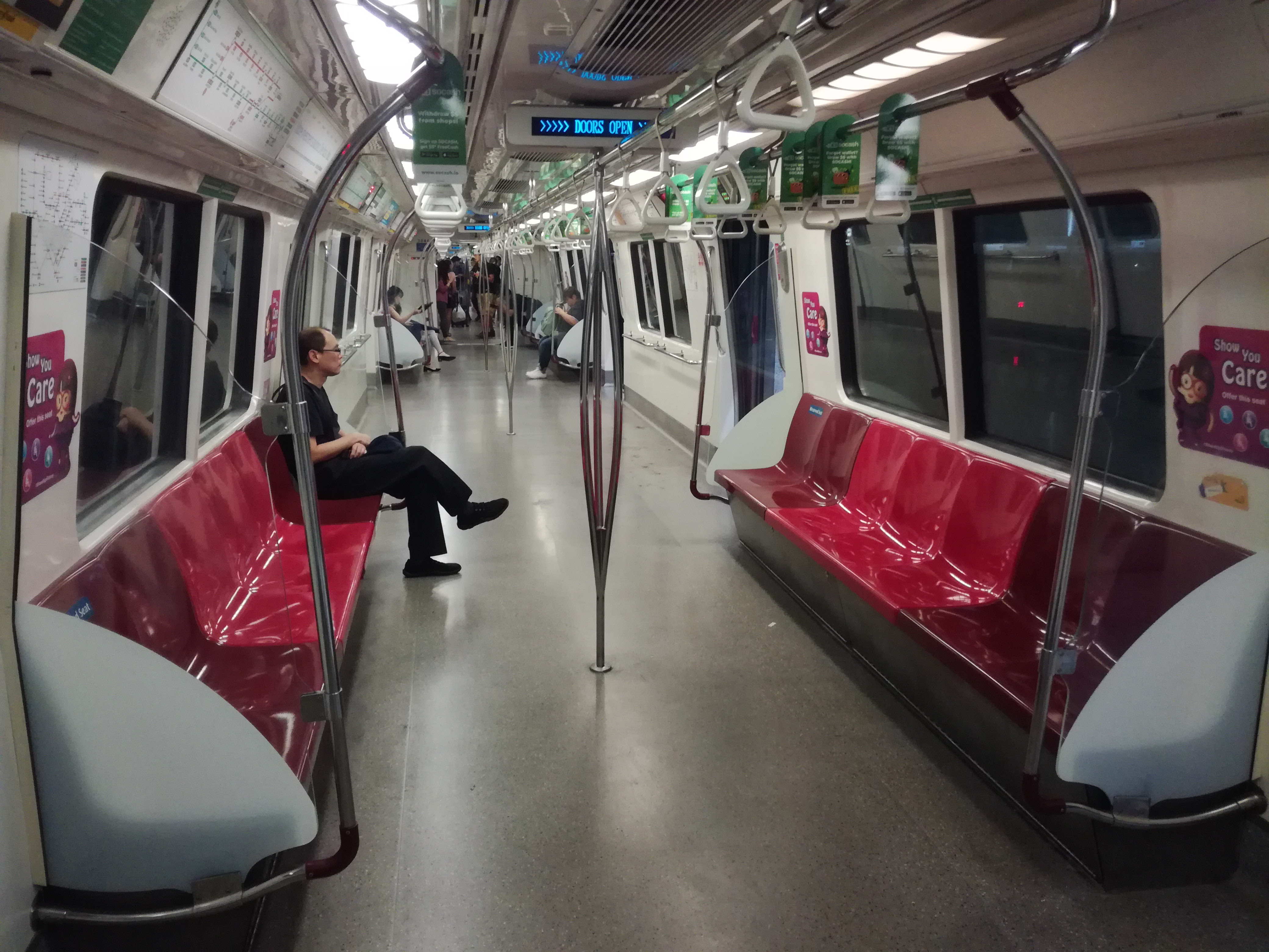 Singapore LTA East West Line train interior