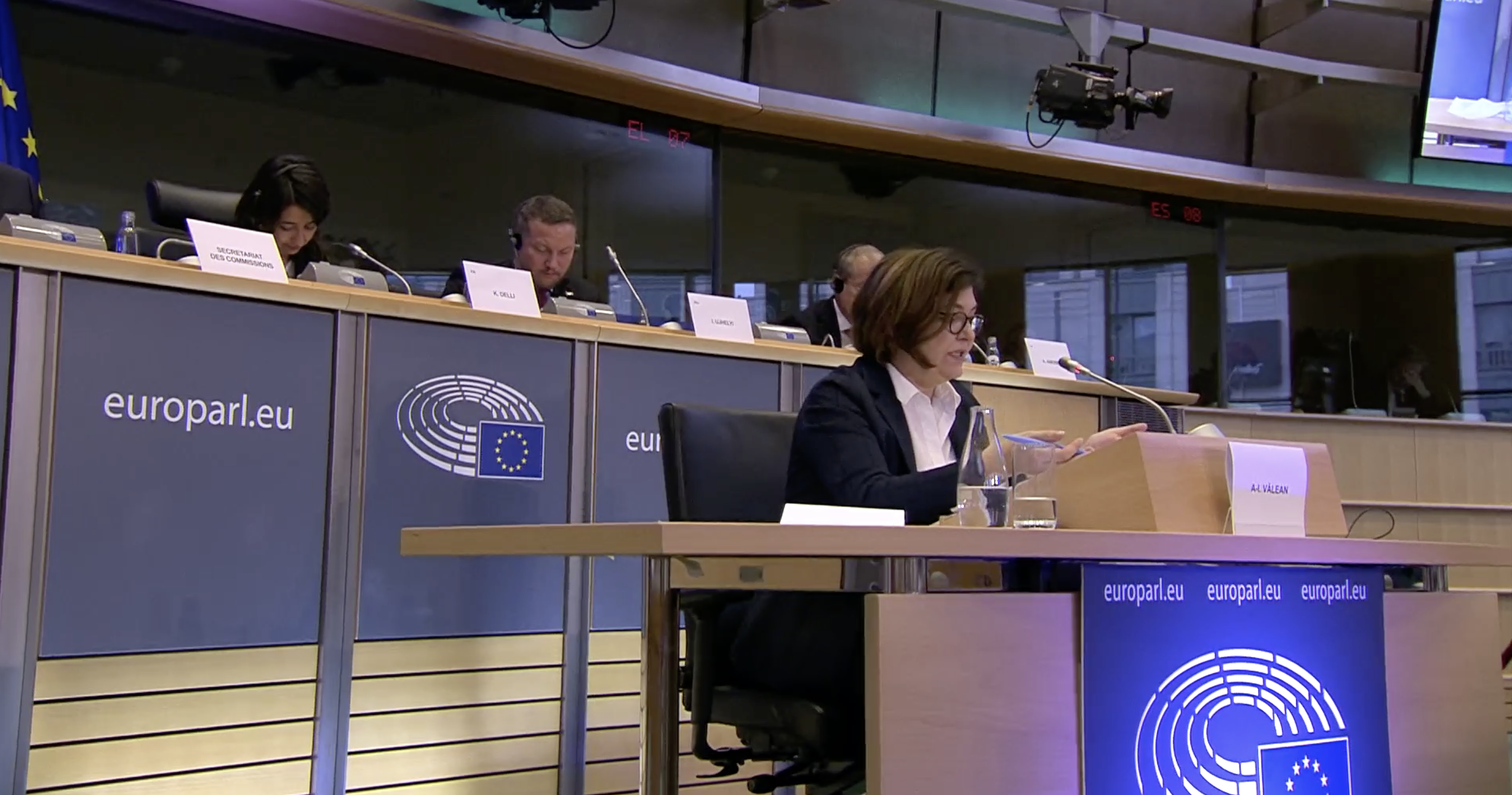 Hearing for Transport Commissioner-designate Adina-Ioana Valean