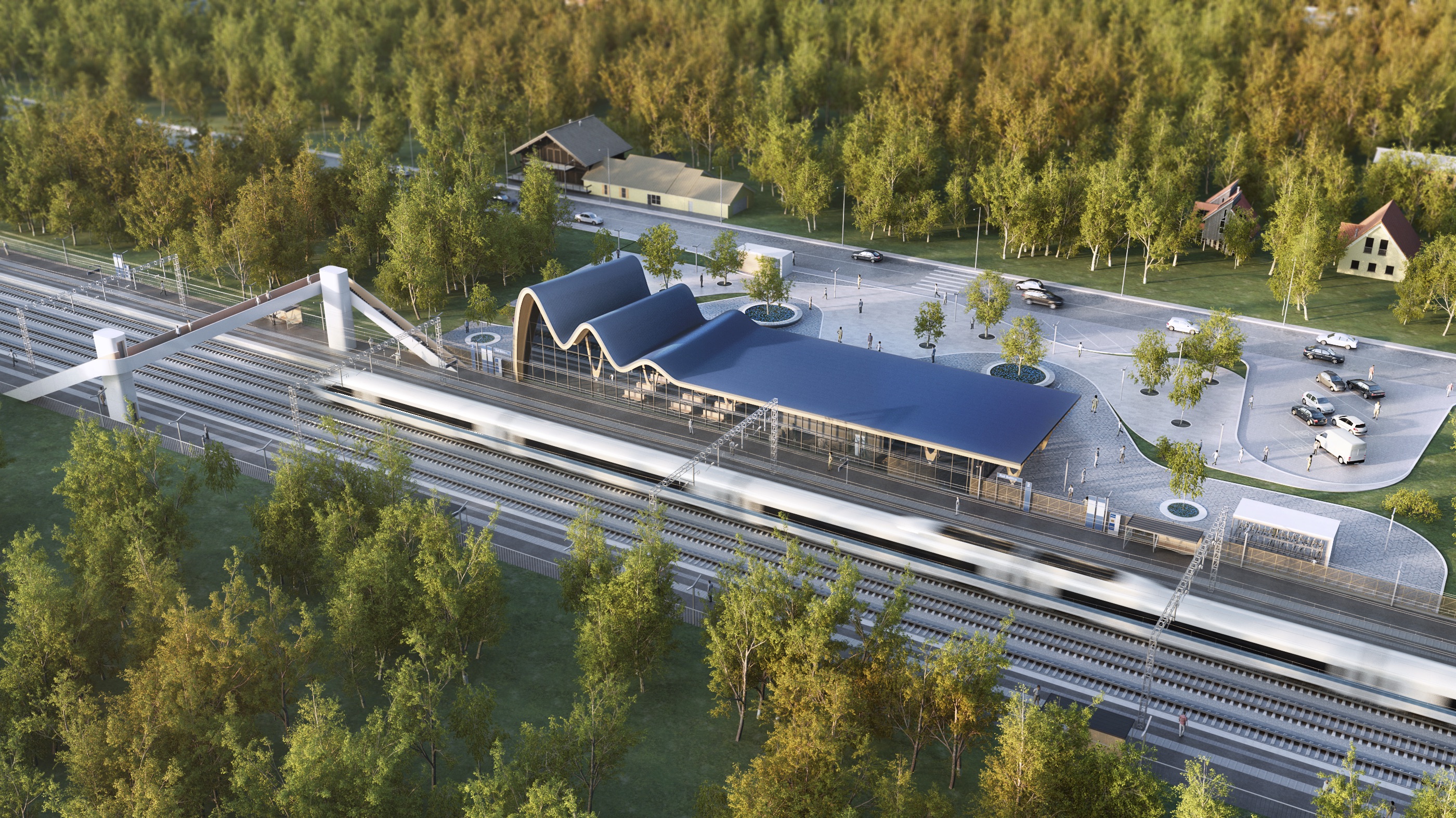 Rail Baltica regional station visualisation