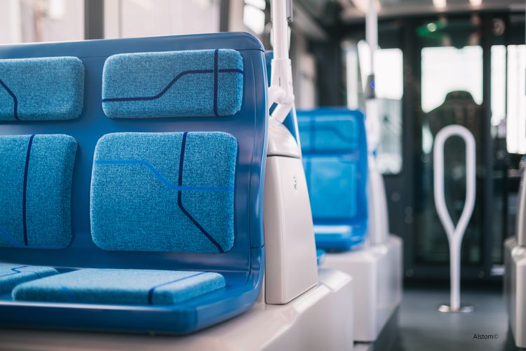 Lantal seat covers for Alstom Citadis LRV