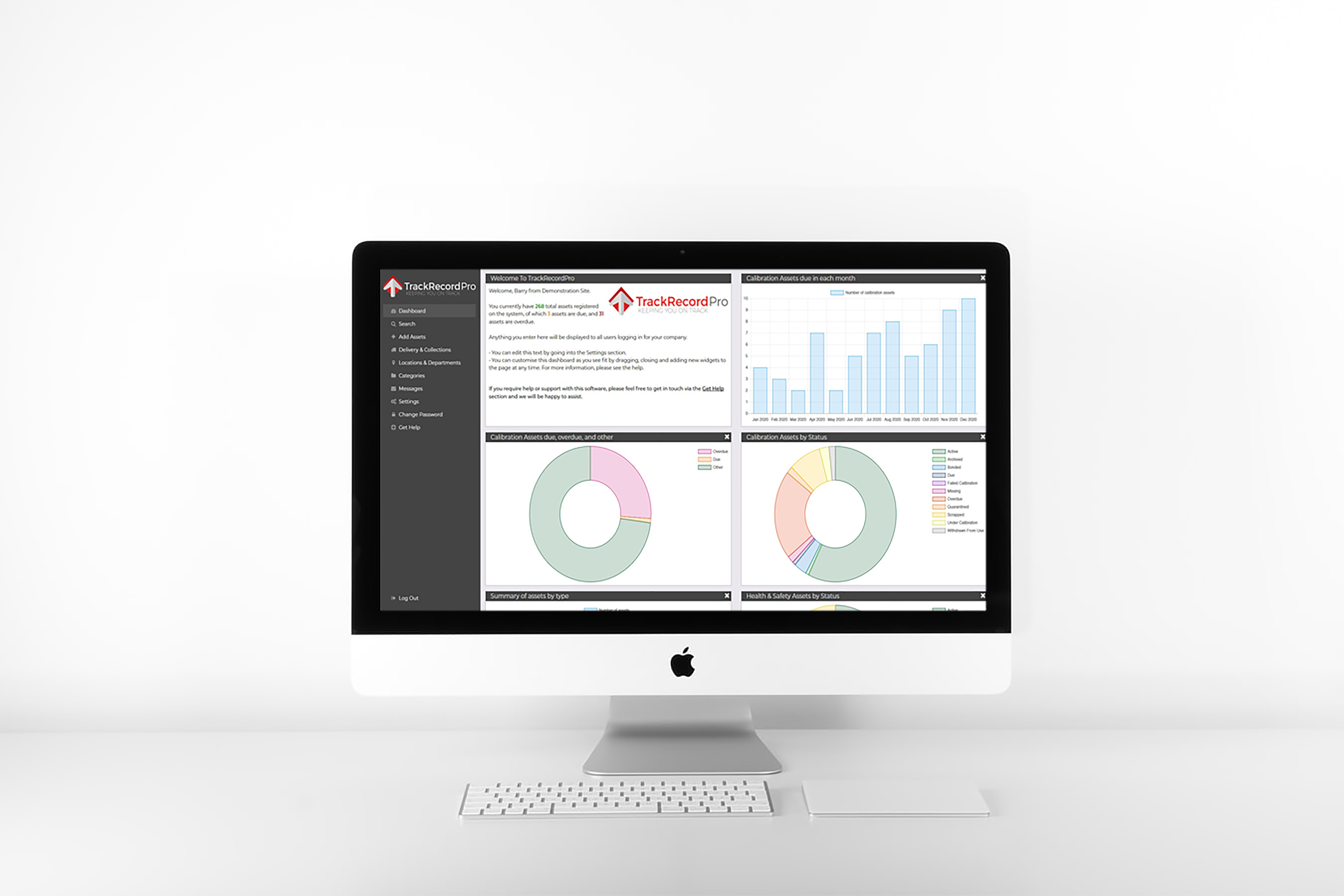 TrackRecordPro’s easy to navigate dashboard