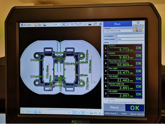 Schaltbau Keyence measurement system