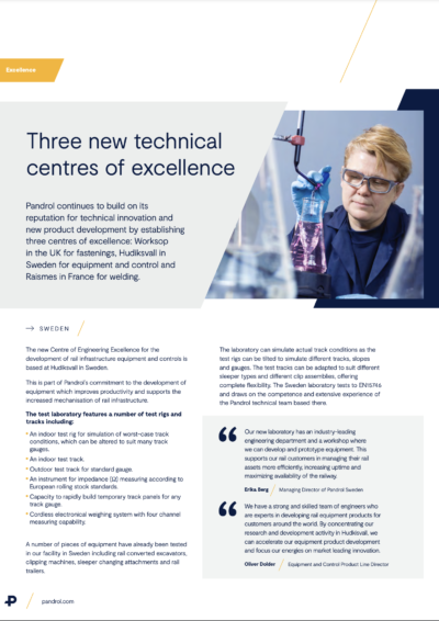 Three New Technical Centres of Excellence