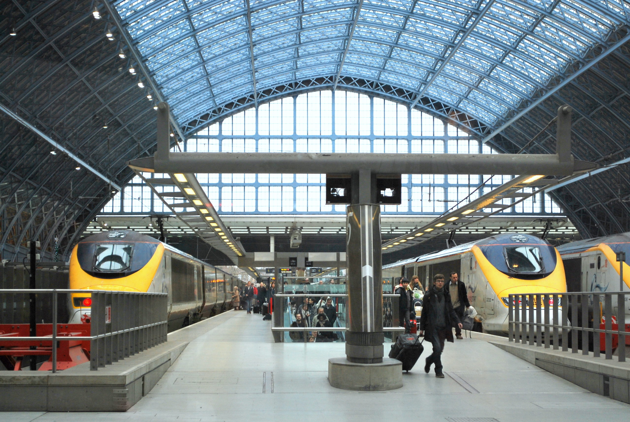 Eurostar trains at St Pancras