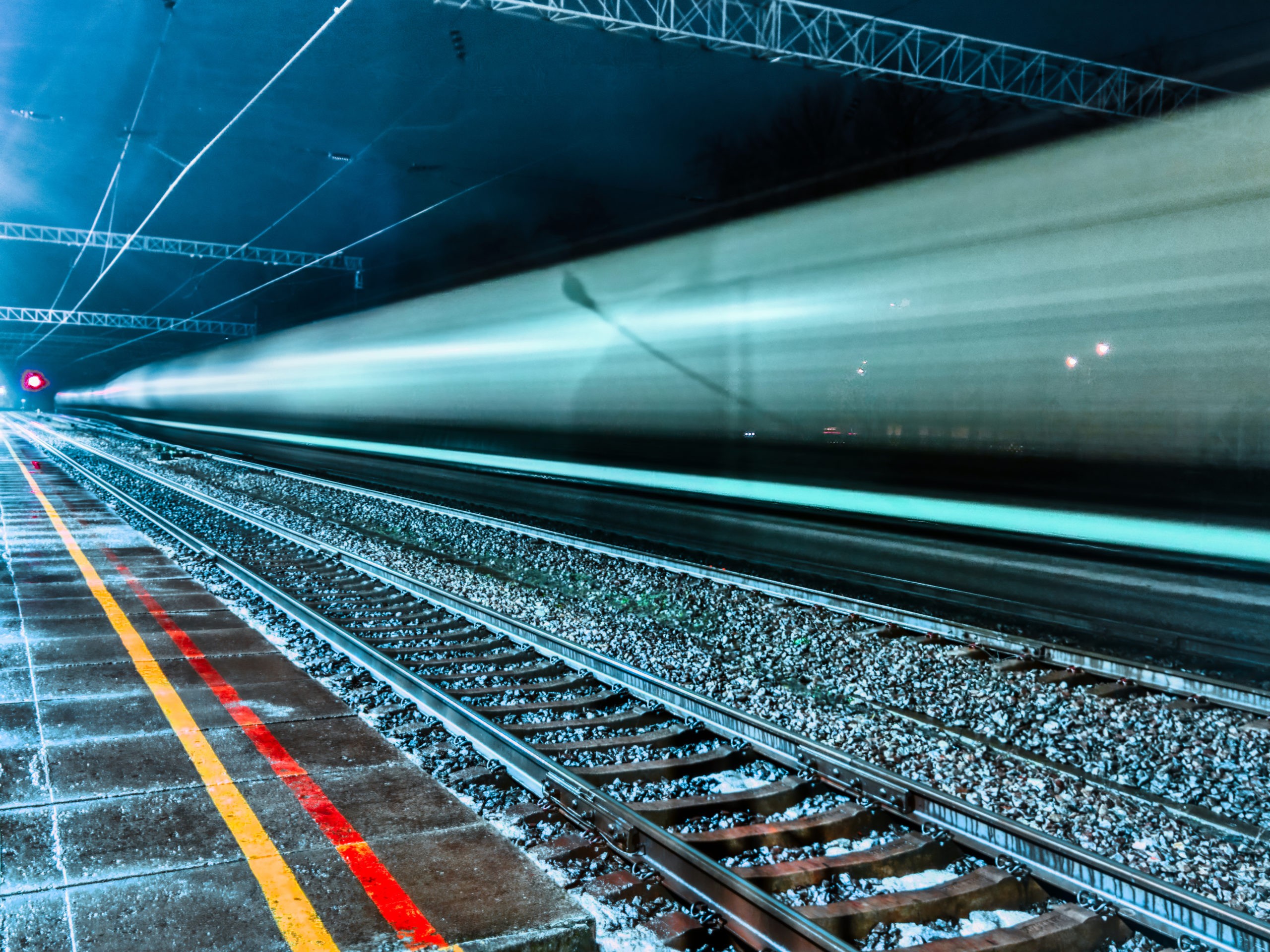 freight train long exposure