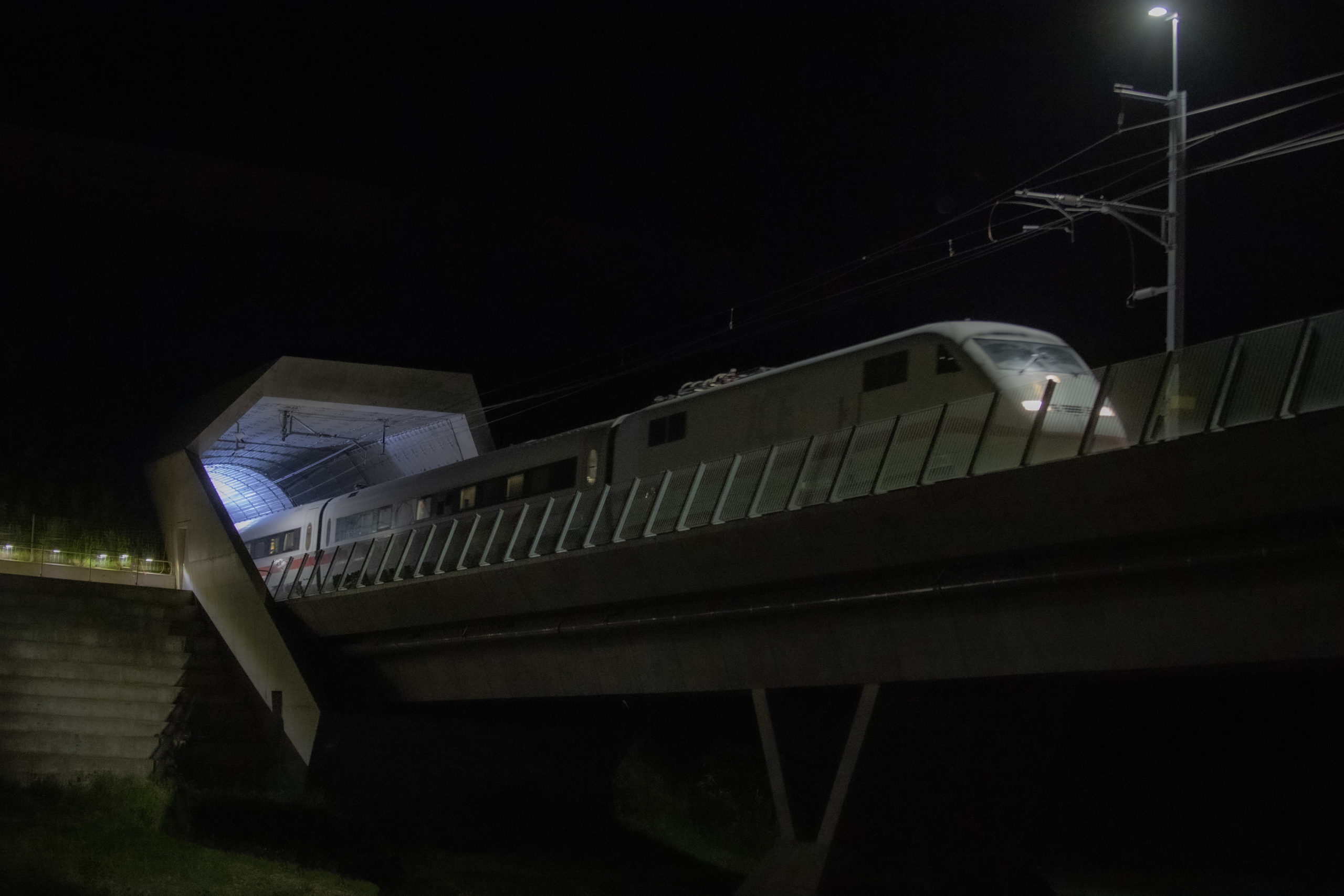 German ICE-S speed train in Ceneri Base Tunnel test