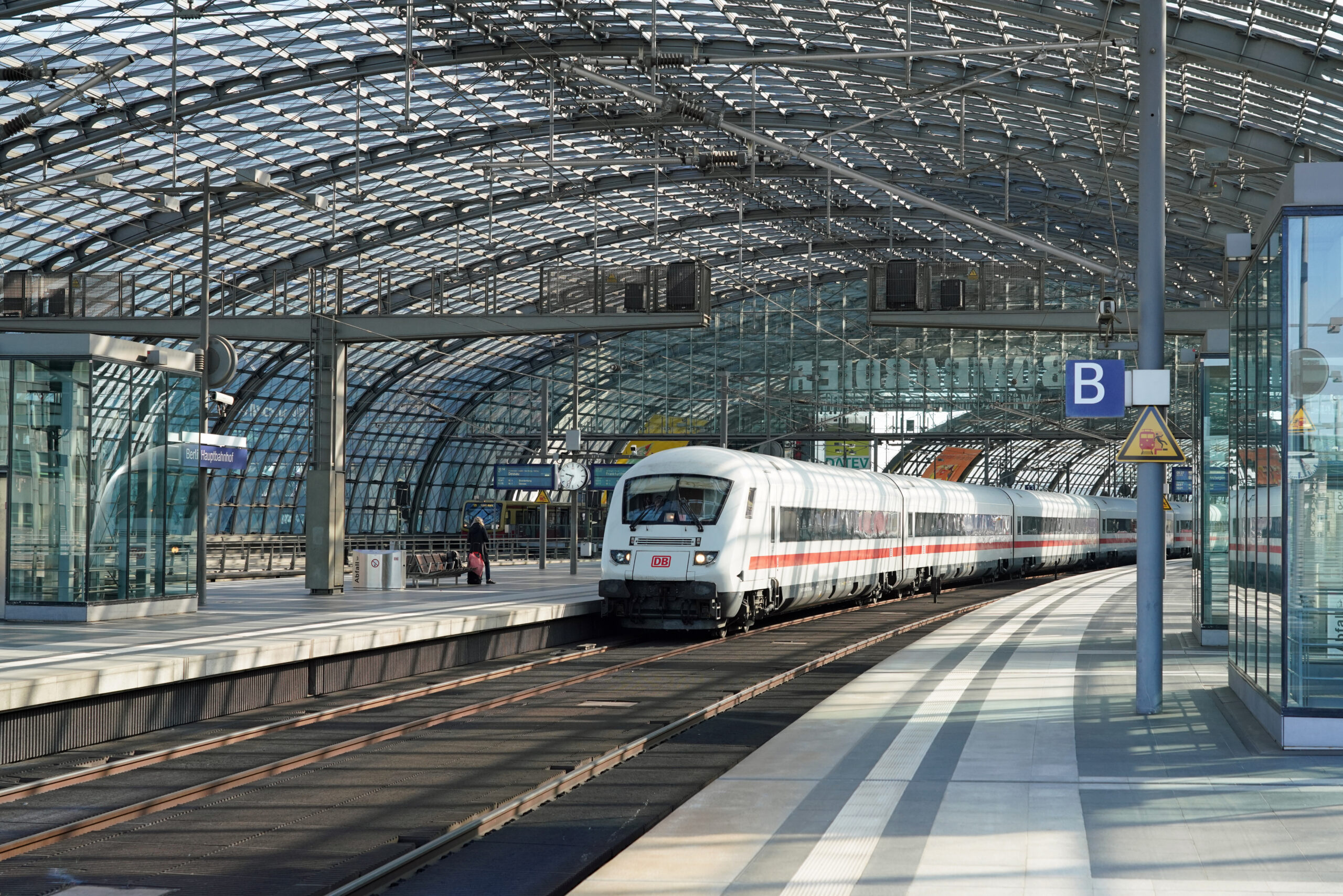 Berlin Central Station during the coronavirus pandemic