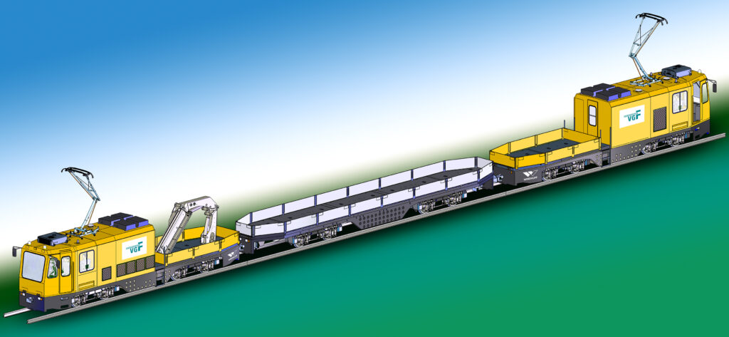 3-Section Track Laying Train