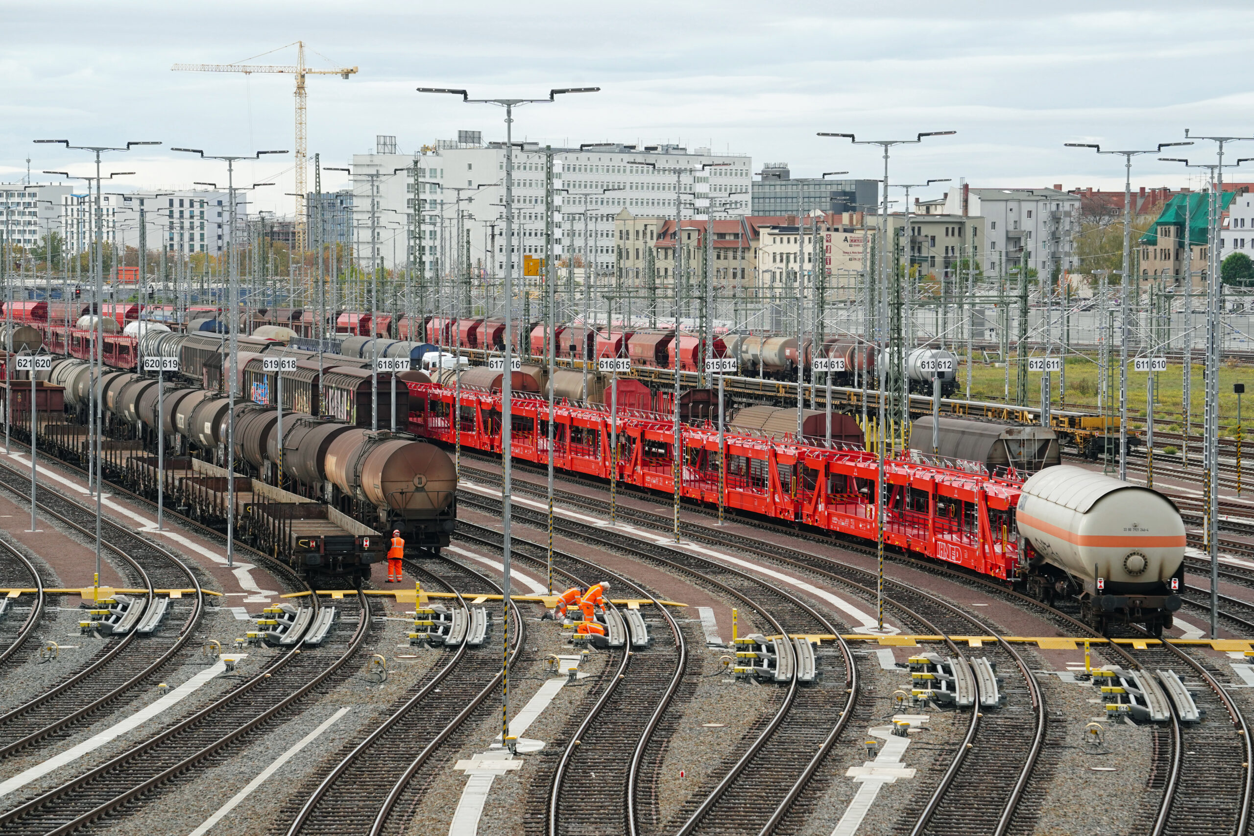 DB train formation yard in Halle/Saale