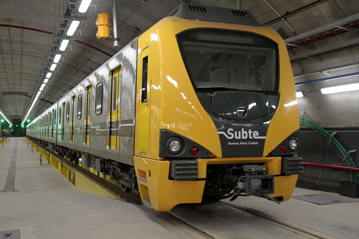 Metro train for line D of the Buenos Aires Underground