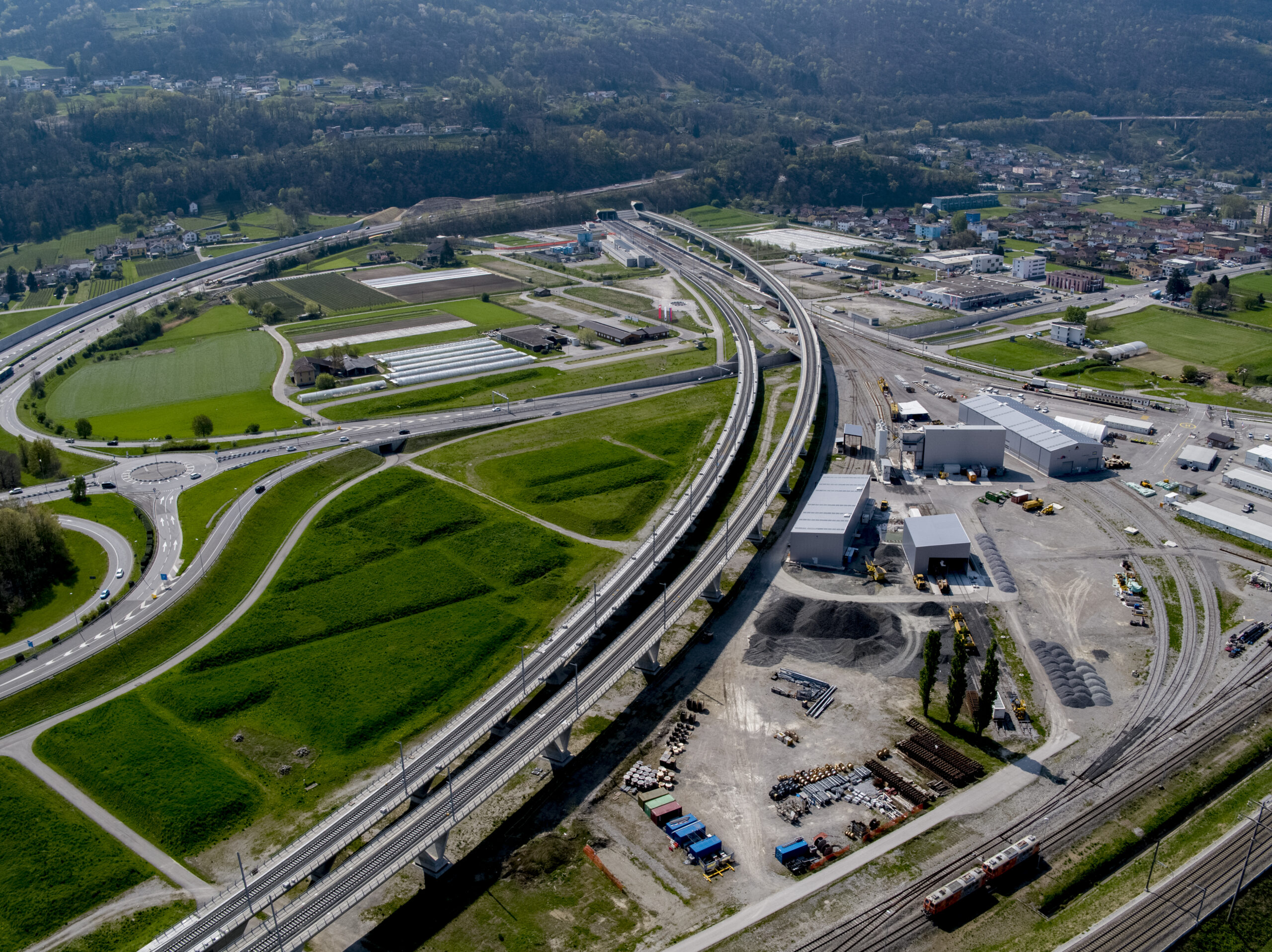 Aerial view Ceneri Base Tunnel