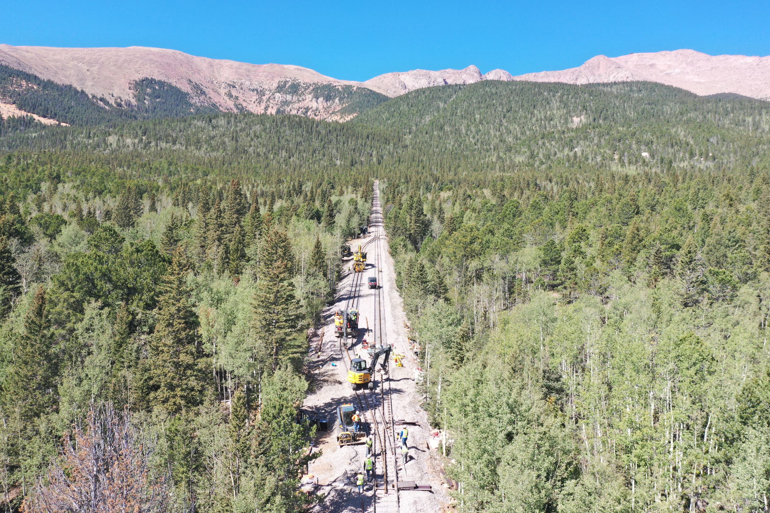 Track renovations on The Broadmoor Manitou and Pikes Peak Cog Railway