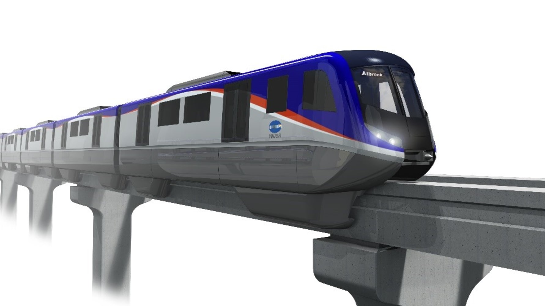 Rendering of the monorail for Panama Metro Line 3