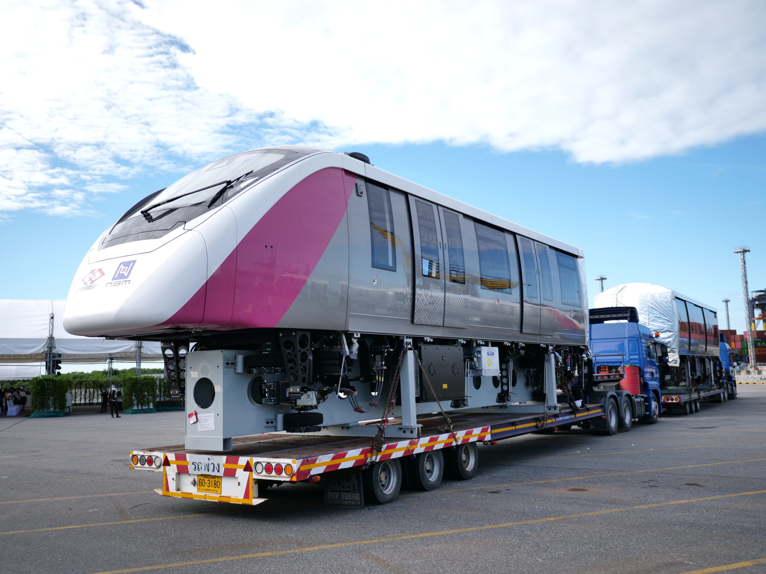 The first Bombardier INNOVIA monorail 300 vehicle for Bangkok